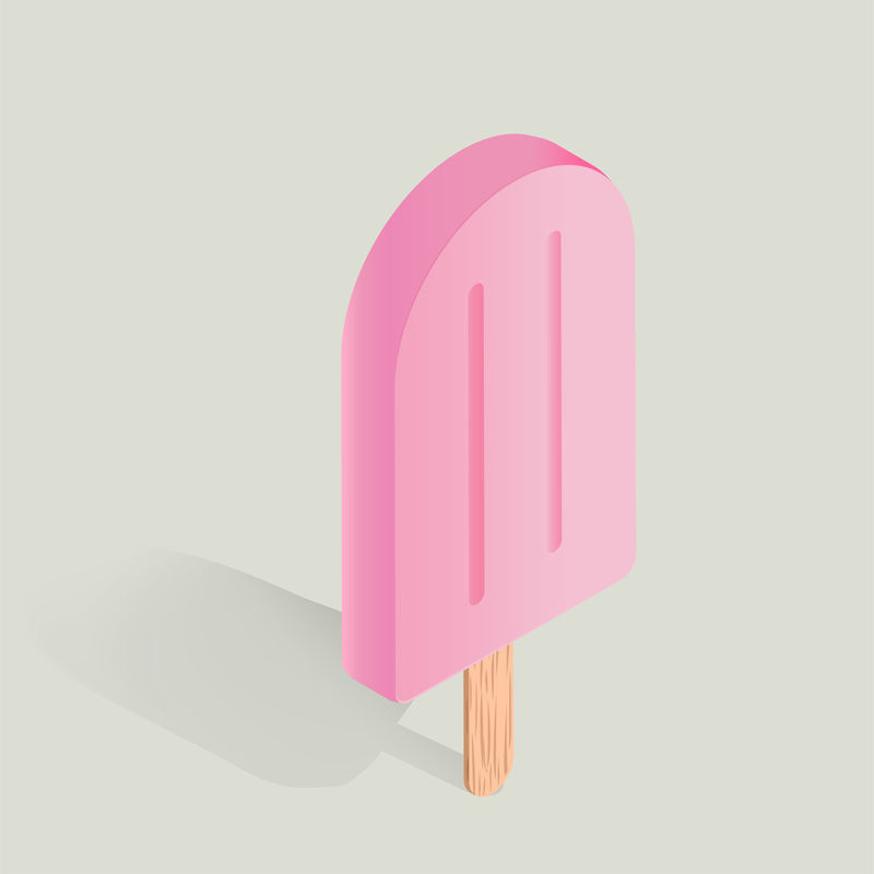 粉色冰淇淋的矢量图标