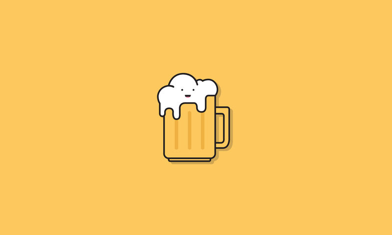 一杯啤酒图标的插图