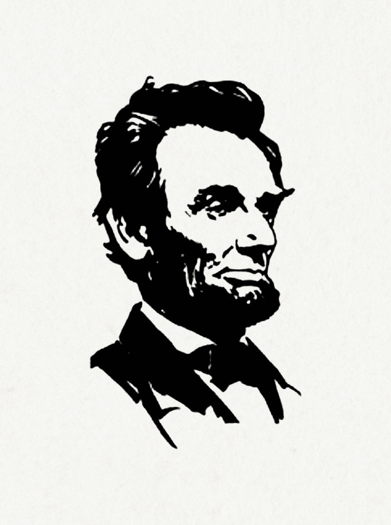 复古亚伯拉罕林肯肖像设计元素