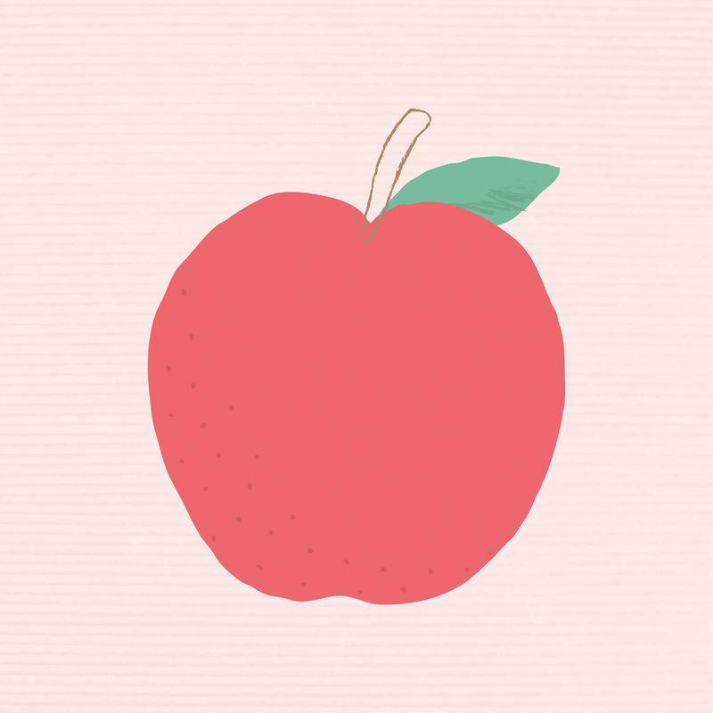 矢量手绘苹果果插图