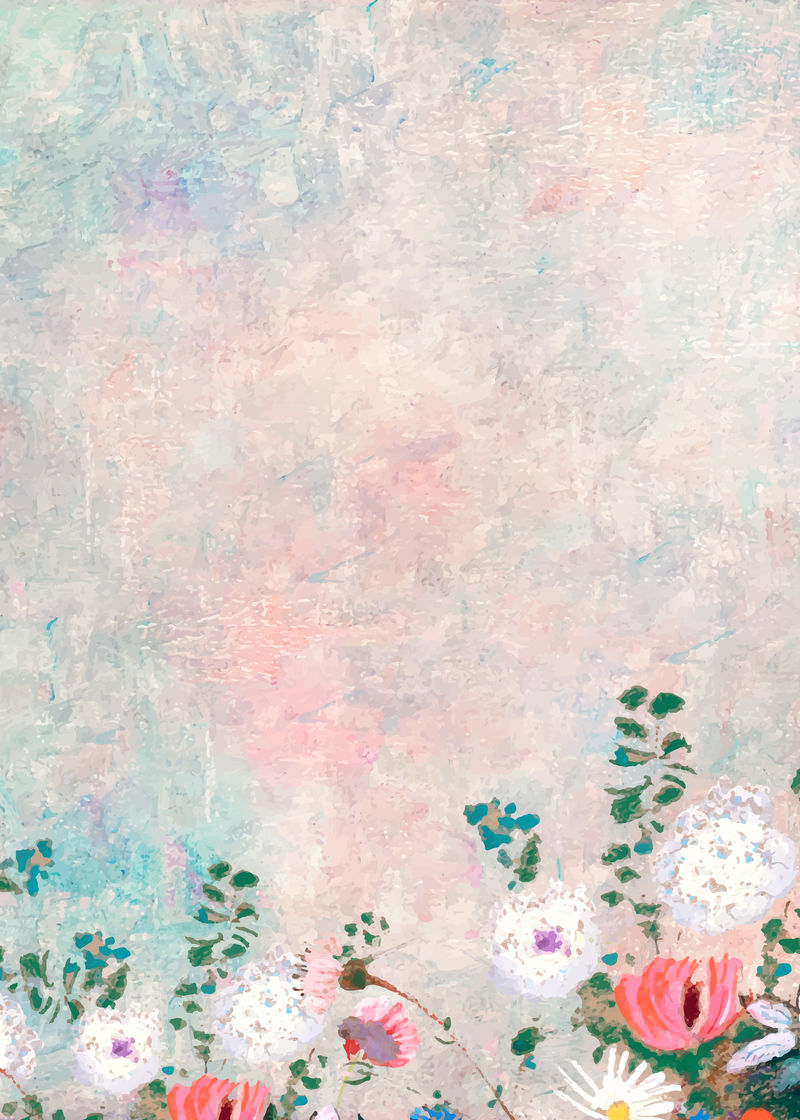 粉红色花卉墙纹理背景向量