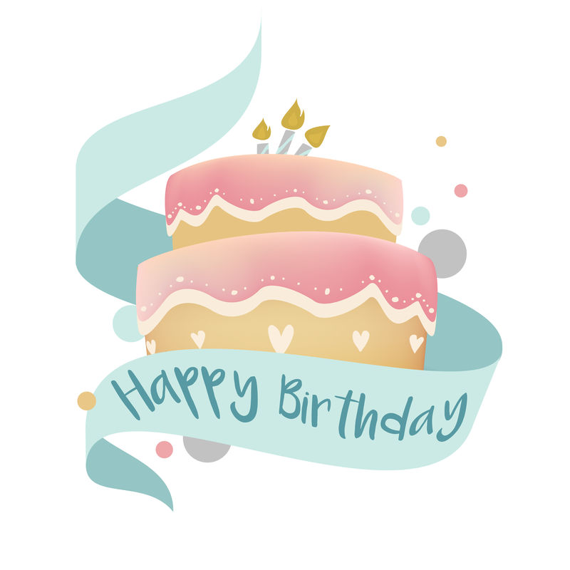 生日快乐蛋糕设计向量