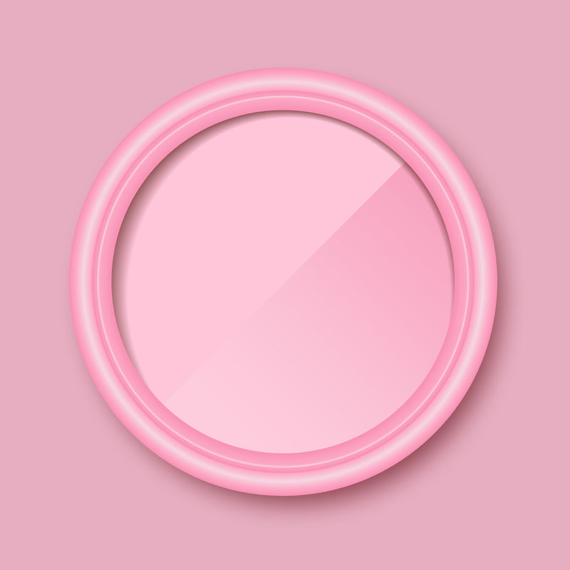 粉红色背景向量上的圆形粉红色框架