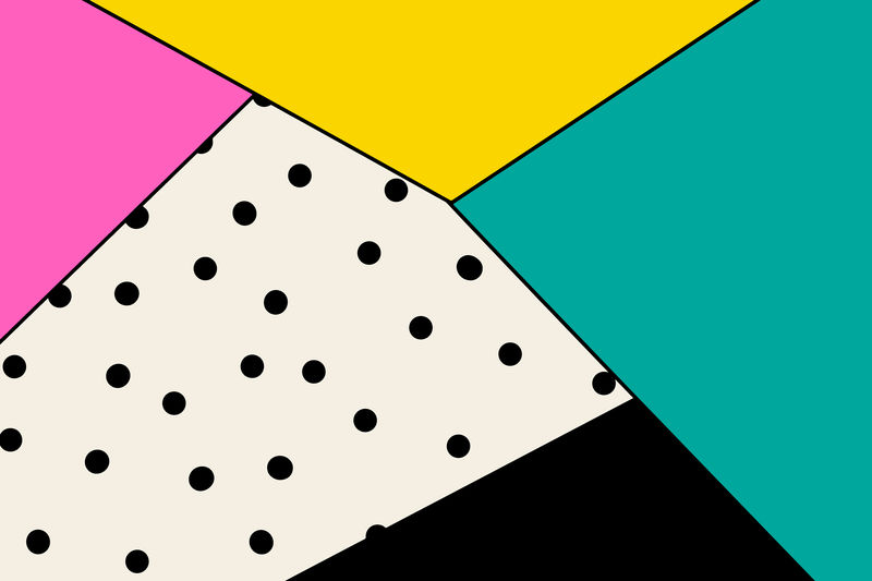 抽象三角矢量彩色现代圆点壁纸