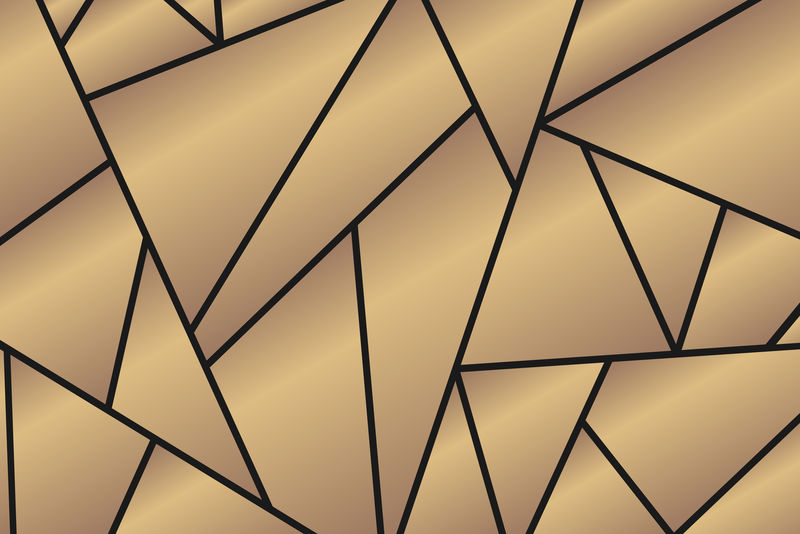 三角形几何图案psd金色背景