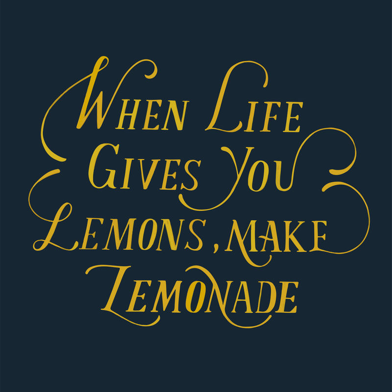 当生活给你柠檬做柠檬水报价排版设计
