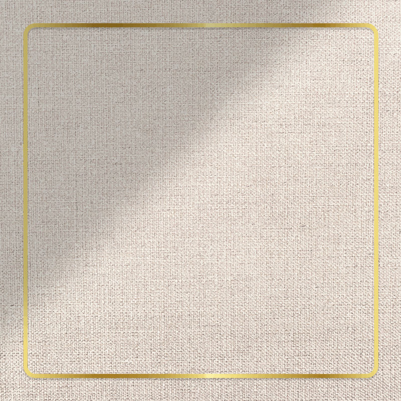 棕色织物上的金色框架纹理背景向量