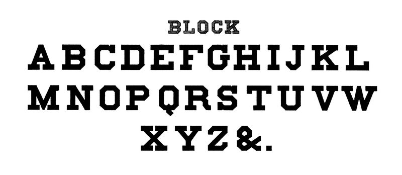 Block calligraphy fonts from Draughtsmans Alphabets by卧龙