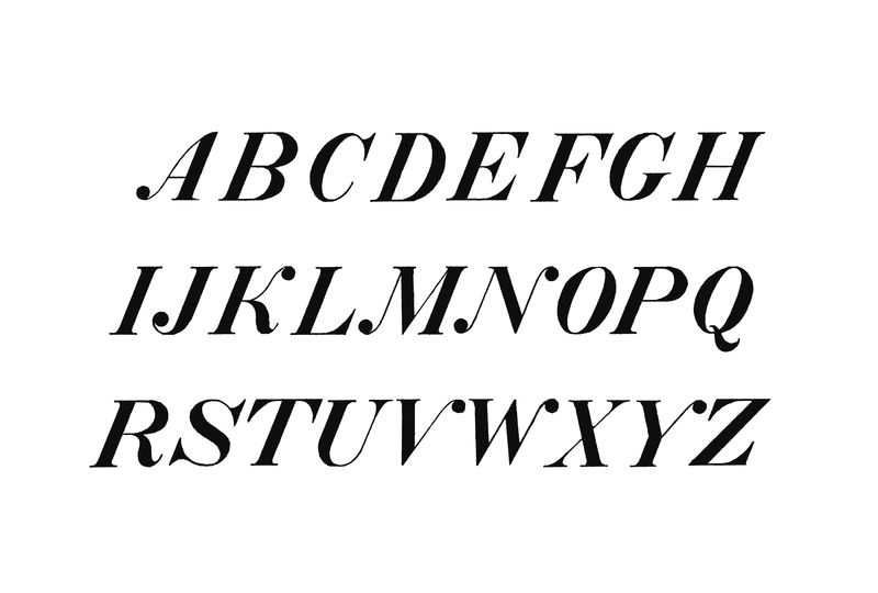 Italic fonts from Draughtsmans Alphabets by卧龙