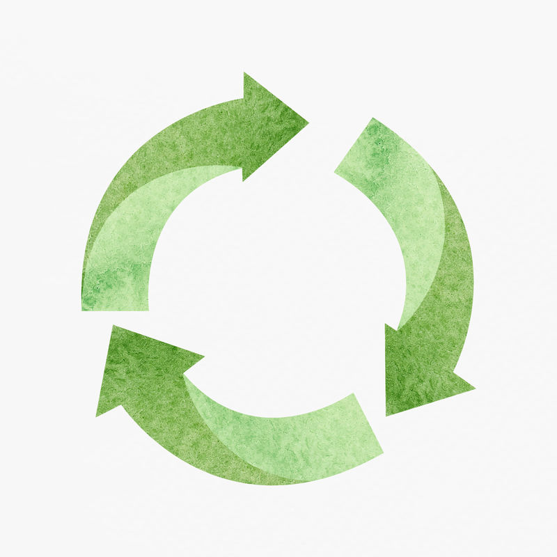 绿色循环符号矢量设计元素
