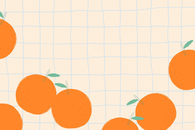 矢量橙色角边框网格图案背景