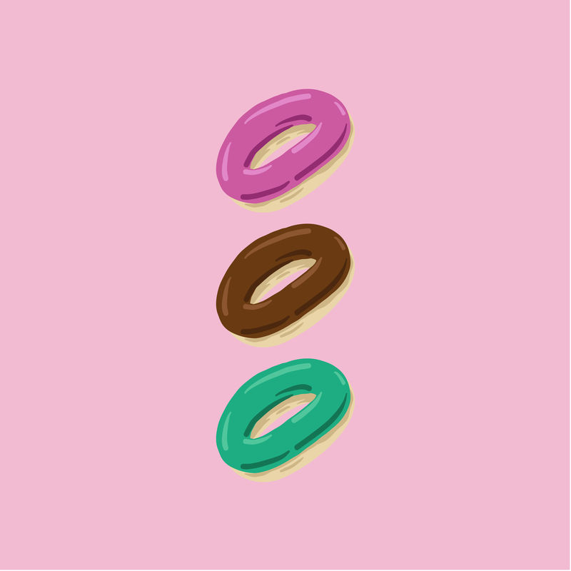 三彩釉面甜甜圈插图