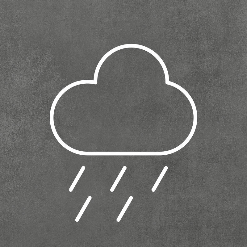 降雨图标天气预报矢量用户界面（灰色）