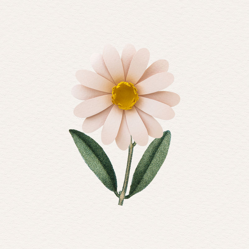 粉色花朵设计元素插画