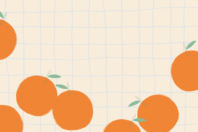 Psd橙色角边框米色背景网格图案