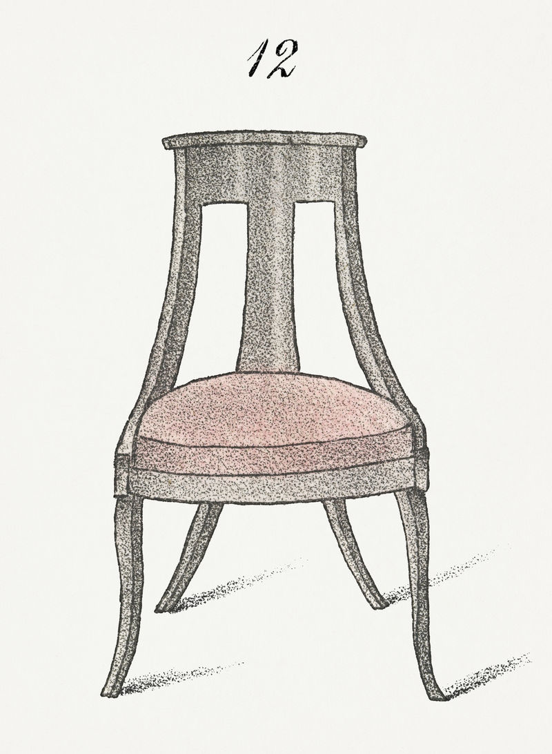 复古手绘椅子设计元素