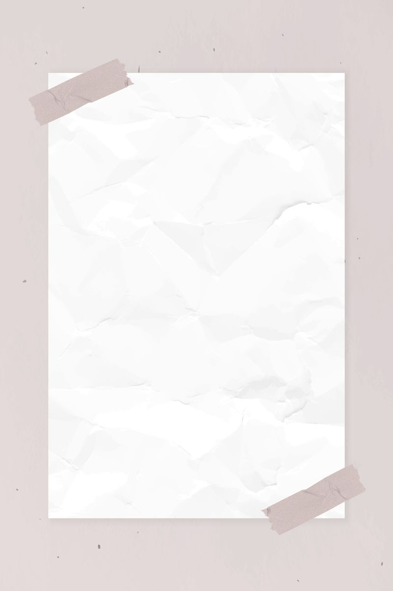 空白皱折纸与搓纸带模板向量