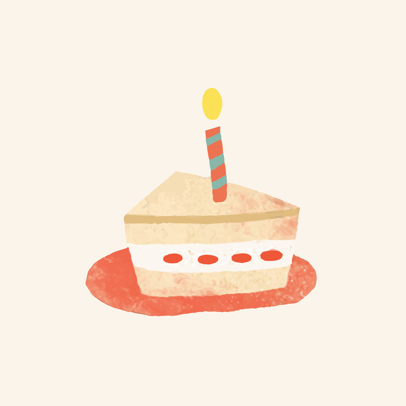 生日蛋糕涂鸦元素向量