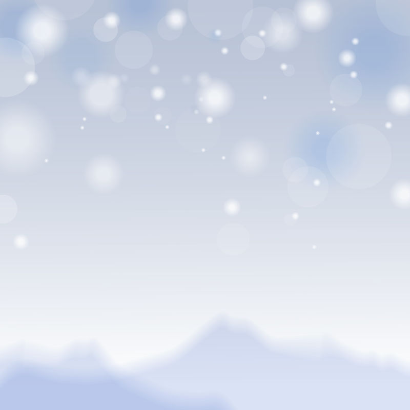 雪景矢量水彩画