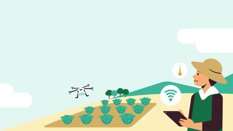 农业无人机智能农业社交媒体背景说明