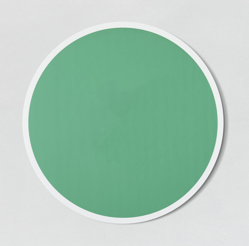 绿色圆圈按钮图标隔离