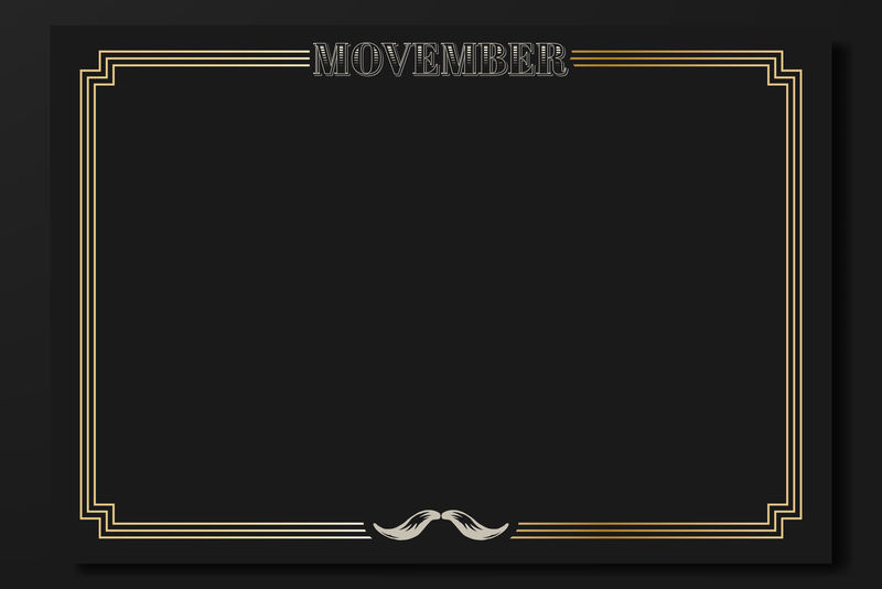 Movember复古框架设计向量