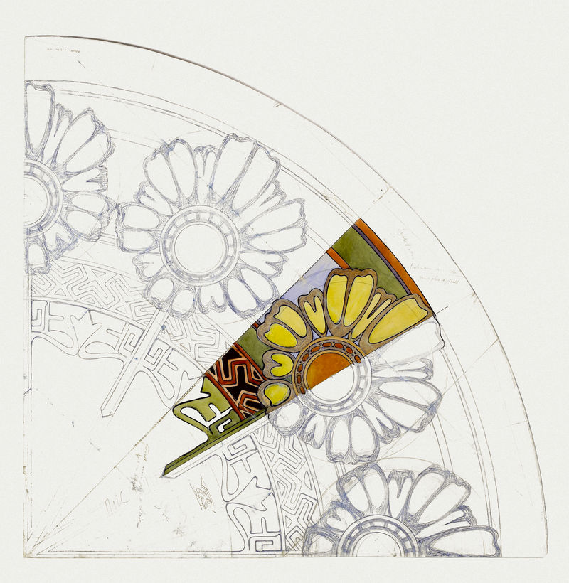 新艺术花卉图案psd素描混合自阿尔方斯·玛丽亚·穆查的艺术作品