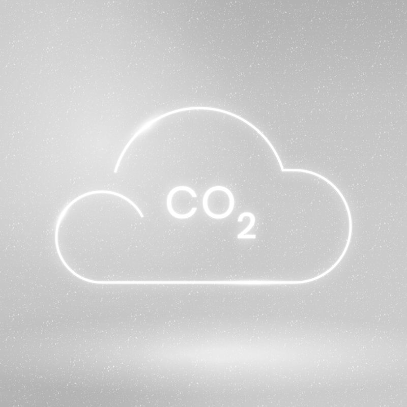 二氧化碳烟雾图标矢量环境保护符号
