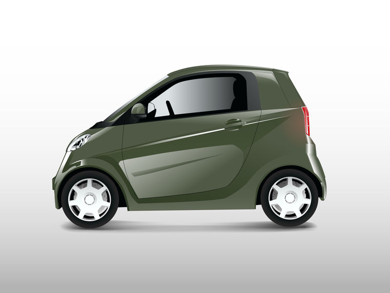 绿色紧凑型混合动力汽车