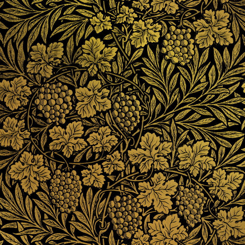 威廉·莫里斯艺术作品中的奢华植物图案混音
