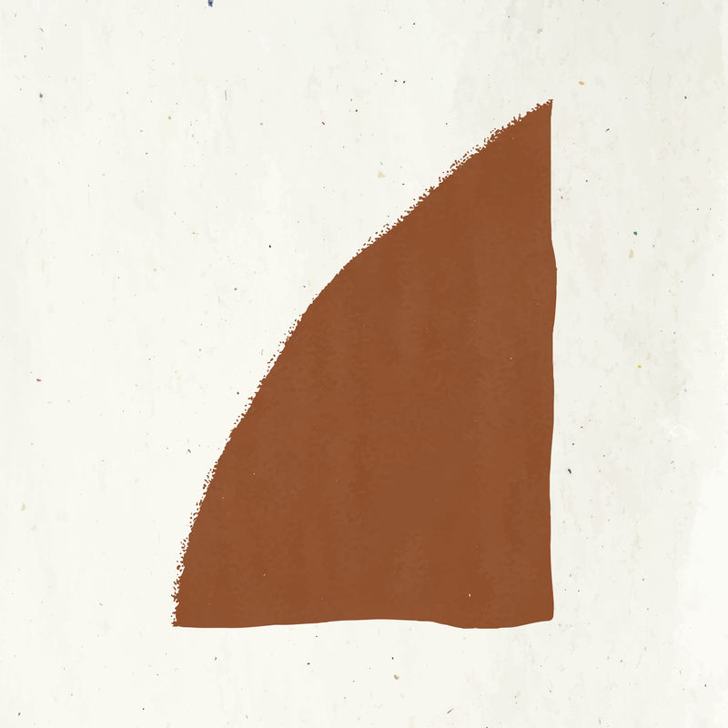 手绘棕色三角形水彩元素插图