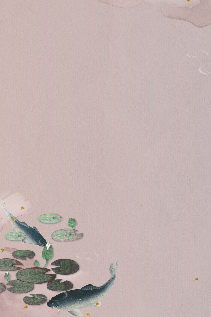 游泳锦鲤在池塘背景插图
