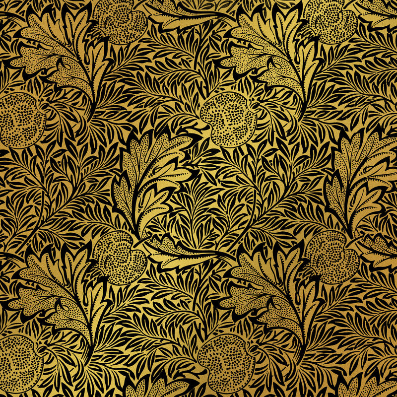威廉·莫里斯艺术作品中的奢华植物图案混音