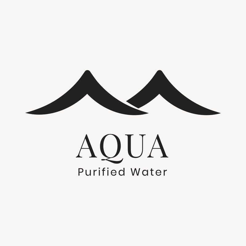 Aqua sea wave商务标志简单平面设计的现代水剪贴画