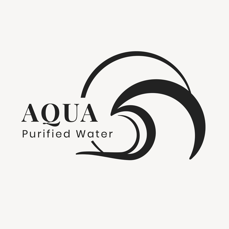 Aqua sea wave商务标志简单平面设计的现代水剪贴画