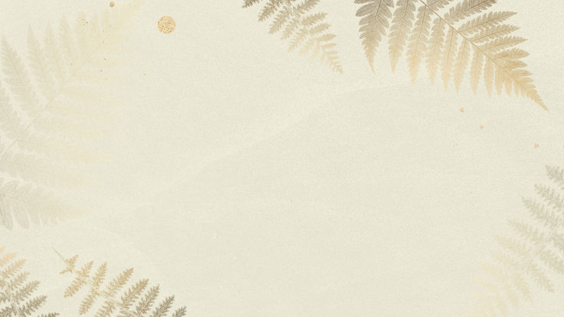 金色沼泽蕨类框架米黄色背景移动壁纸