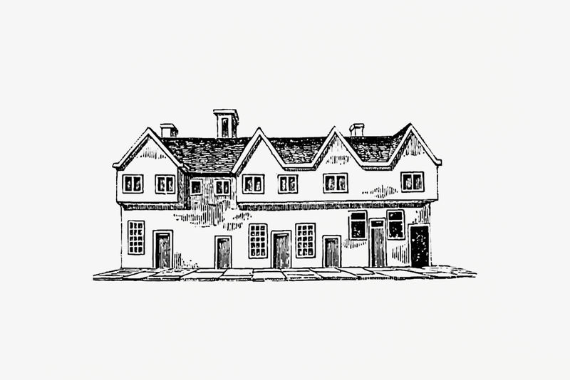 旧英国建筑插图