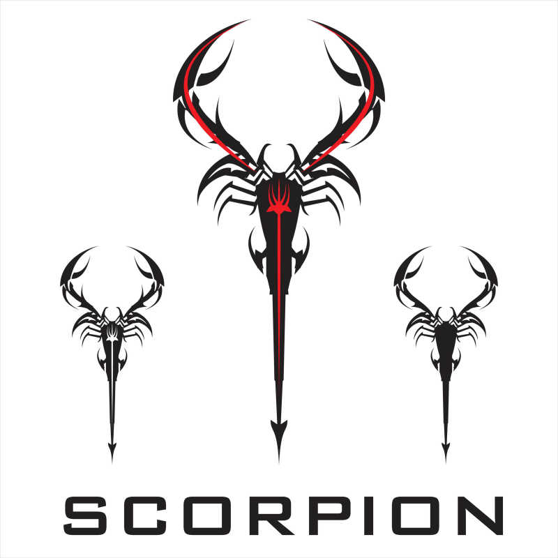 矢量的蝎子形状商标设计