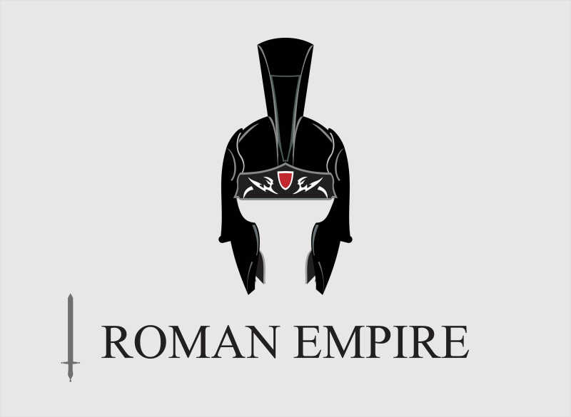 罗马战士头盔矢量图标设计