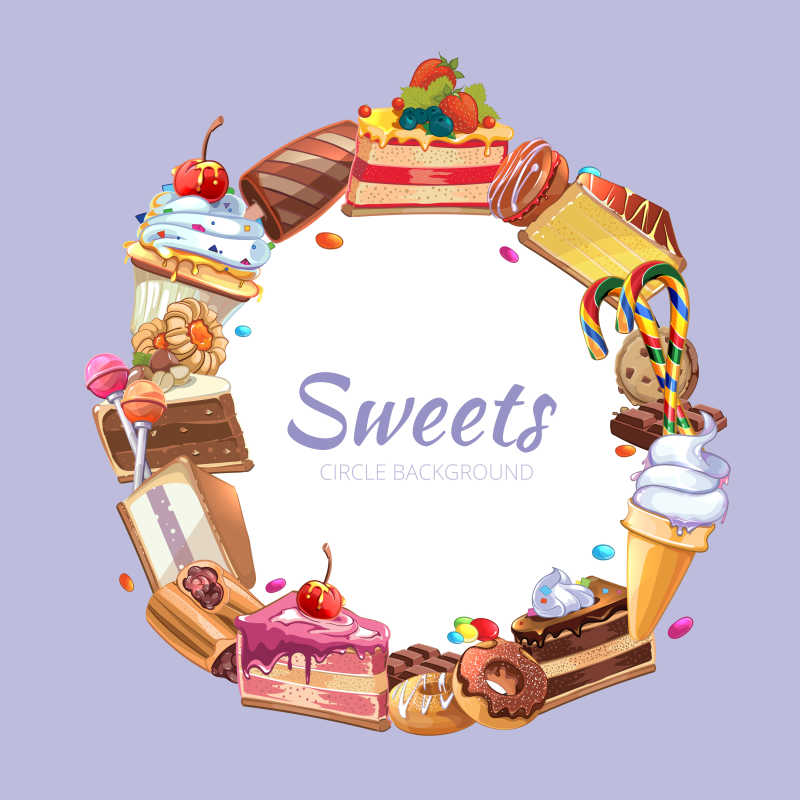 矢量糖果甜品店海报设计