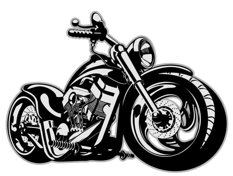 矢量的摩托车插画