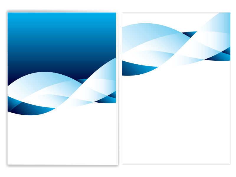 创意蓝色分层波纹的矢量商业设计模板