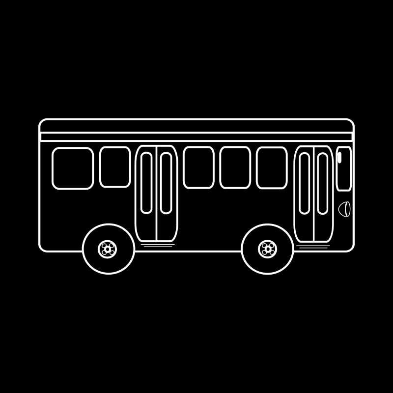 中型巴士矢量插画