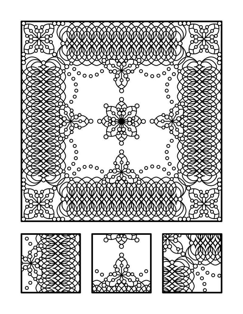 黑白简易线条循环矢量装饰纹理