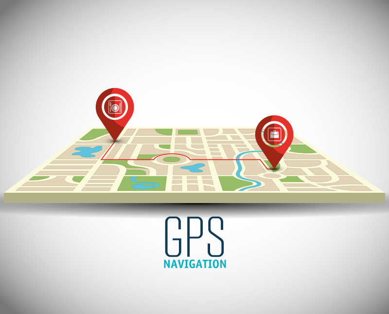 GPS导航技术矢量图形设计