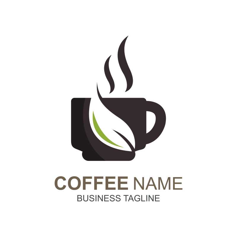 咖啡主题矢量商标设计