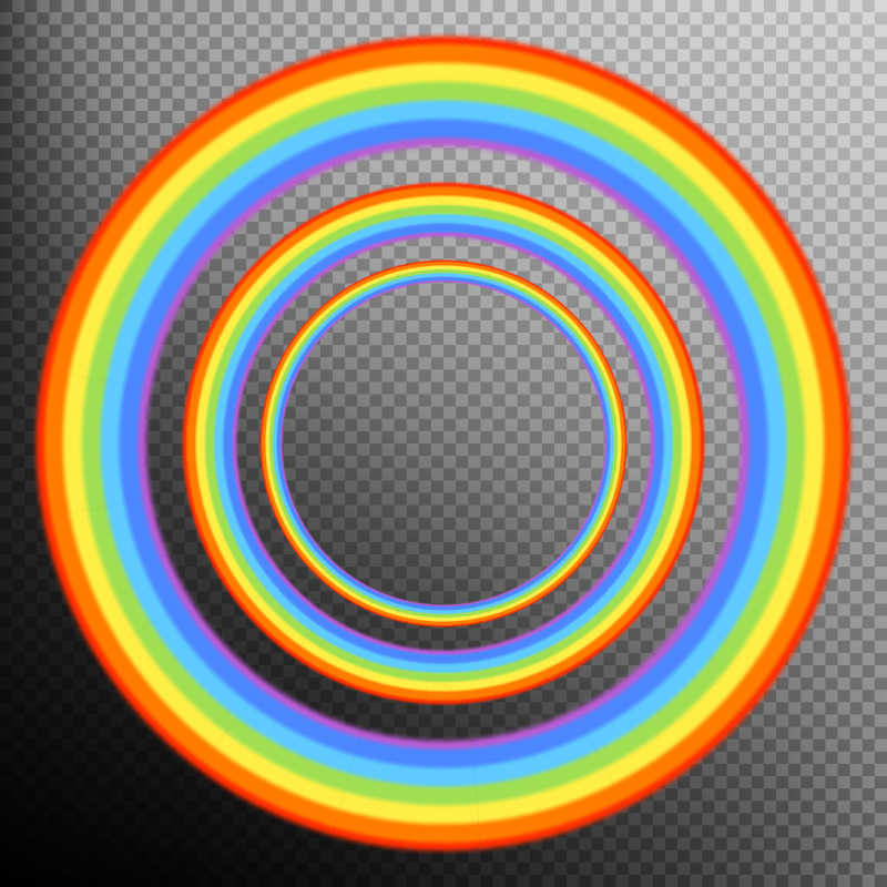 矢量圆环形的彩虹