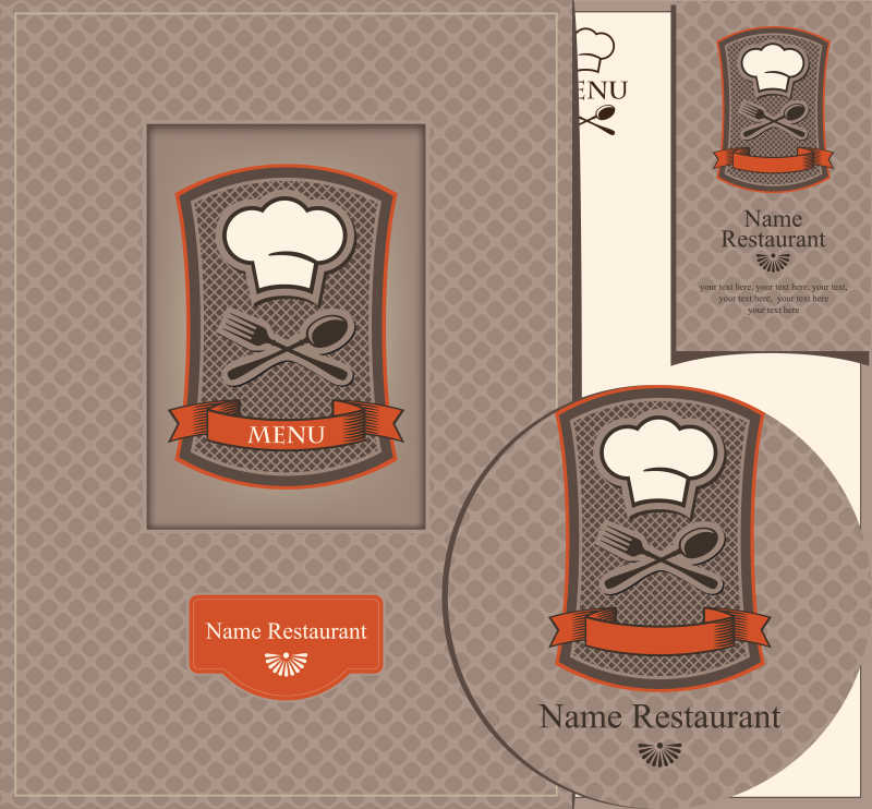 矢量的创意餐厅菜单模板