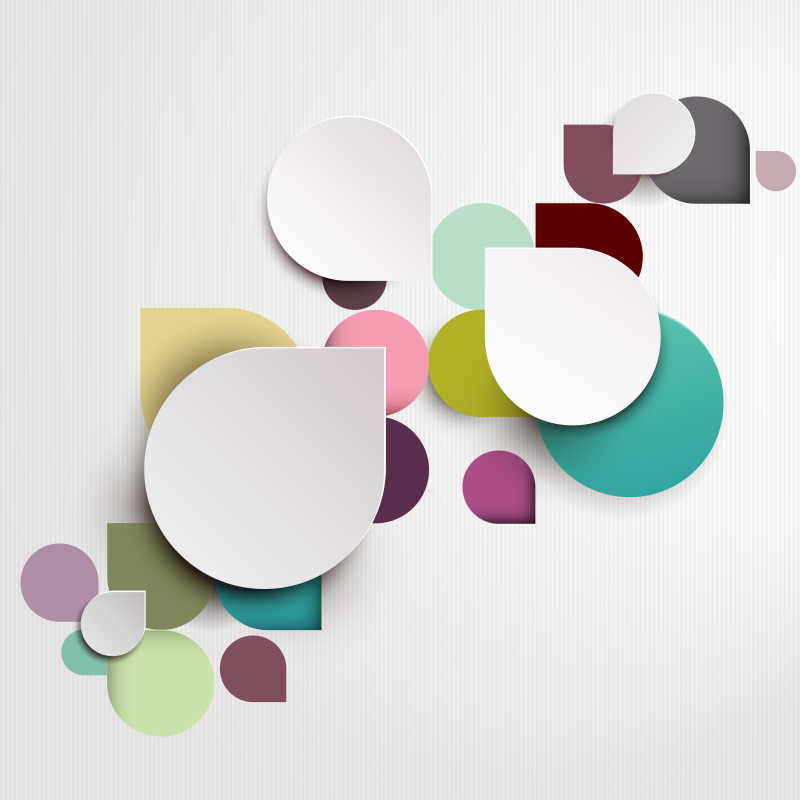 抽象彩色纸片组成的矢量设计背景