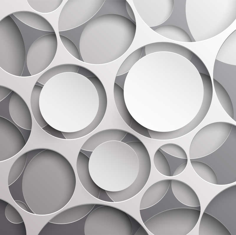 抽象矢量圆形镂空设计元素背景